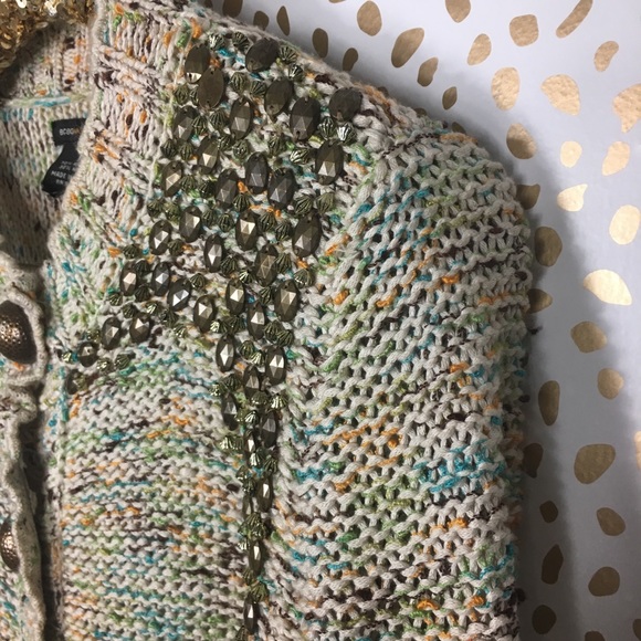 BCBGmaxazria Beaded Chunky Knit Cardigan - Picture 3 of 7